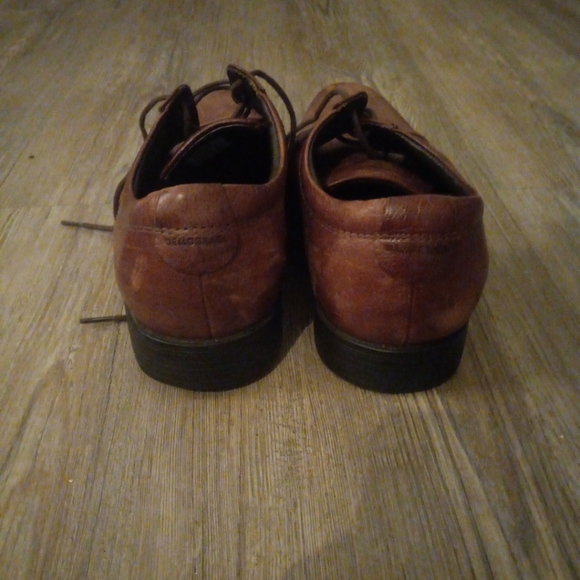 Democrata Men's Brown Leather Oxfords Lace Up Casual Dress Shoes Size 10 EUR 43 - Picture 3 of 9